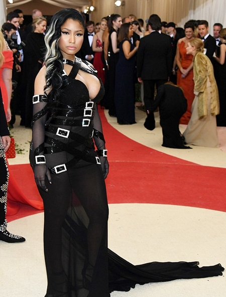 S Xy As Ever Nicki Minaj Puts Huge Boobs On Display In Sheer Outfit At Met Gala Photos