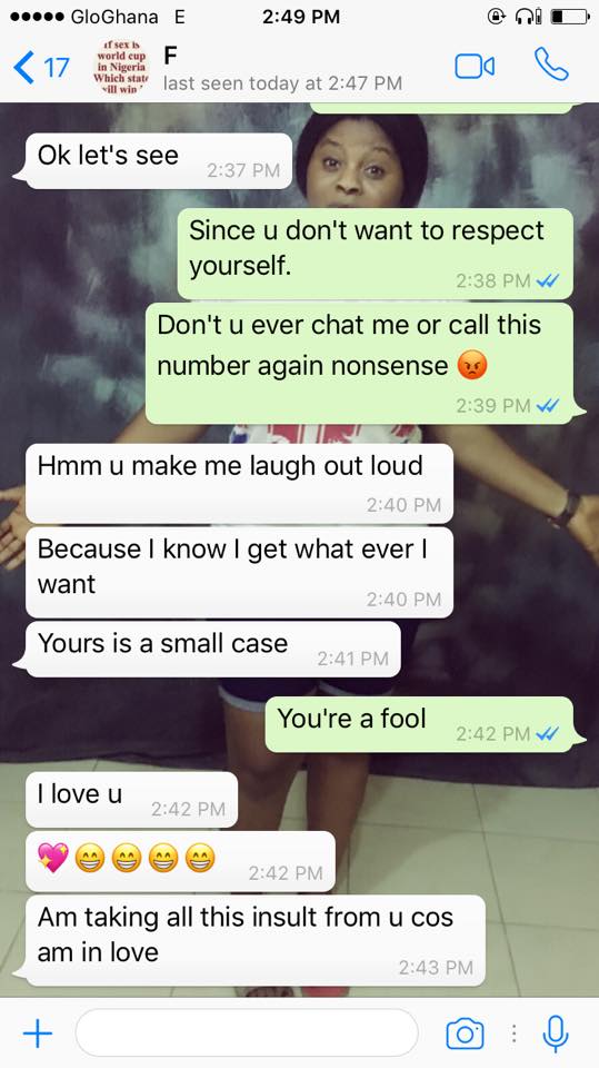 Nigerian Lady Shares Chats Of Lesbian Girl Begging Her For S X On
