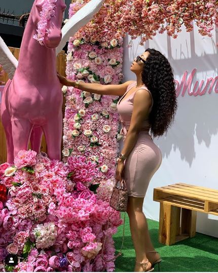 Toke Makinwa Flaunts Her Hourglass Figure In All Pink Ensemble