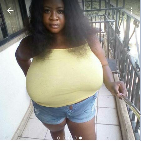 Lagos Girl Survives on Her Big Breasts Amid Economic Recession (Photos)