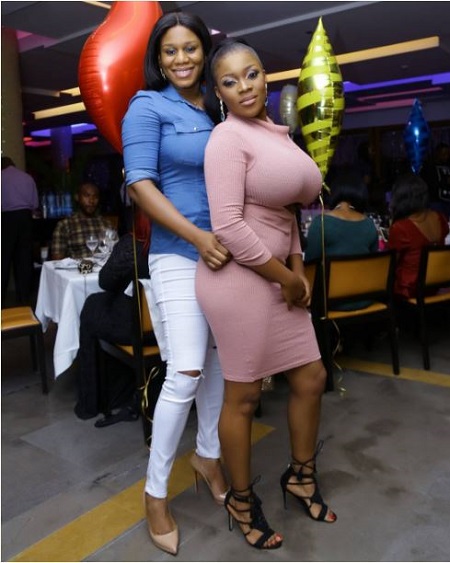 Nigerian Actress Ejine Okoroafor Parades Huge Boobs During Colourful Birthday Party Photos