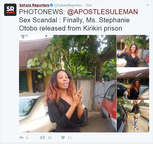 Apostle Suleman S X Scandal Stephanie Otobo Regains Freedom From Prison Photos