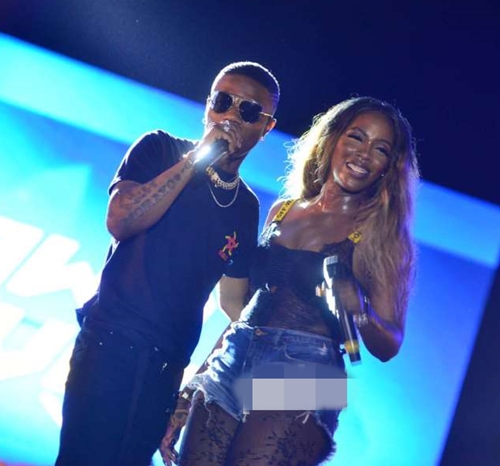 Rumoured Sweethearts, Wizkid And Tiwa Savage Rock Same Fendi T-shirt In Style (Photos)