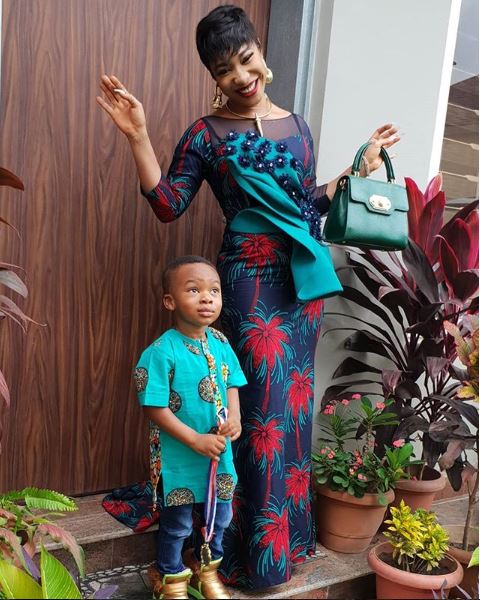 Tonto Dikeh Gets Emotional As Her Young Son Resumes School (Photos)