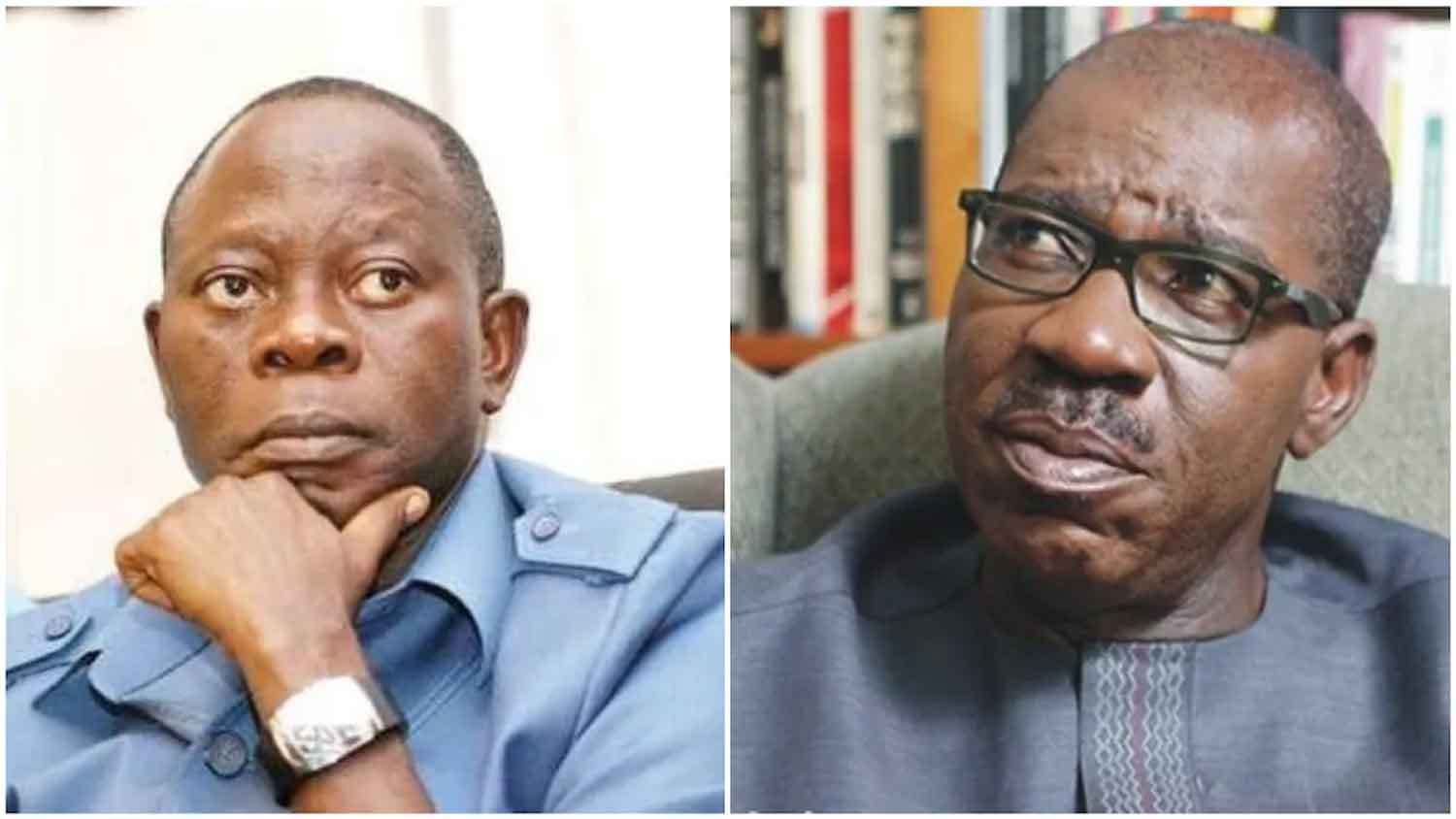 Adams Oshiomhole and Godwin Obaseki