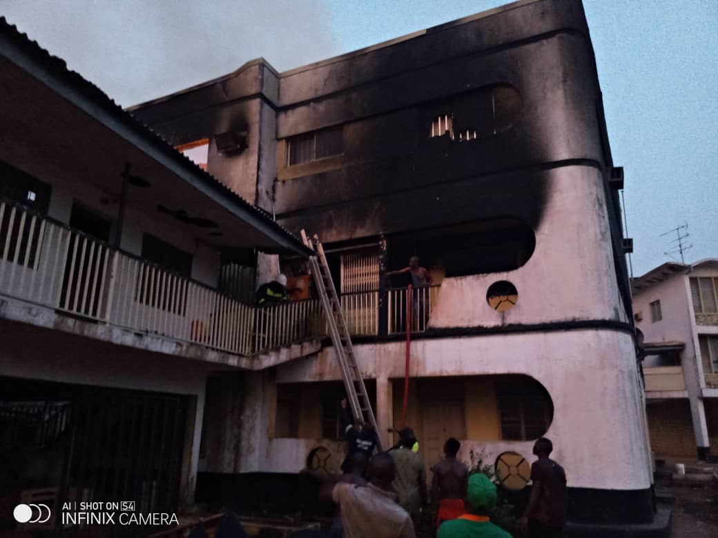 Anambra building on fire