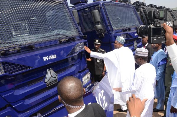 President Muhammadu Buhari commissions 139 Hilux Patrol Vehicles including 46 Police Smart Surveillance (CCTV Camera-on-the Move) Vehicles.