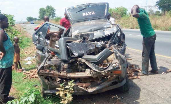 Photo Of Horrific Accident Scene Where A Car Rammed Into A Moving Truck ...