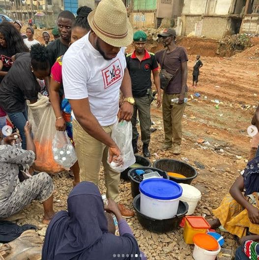 Frodd feeding the poor