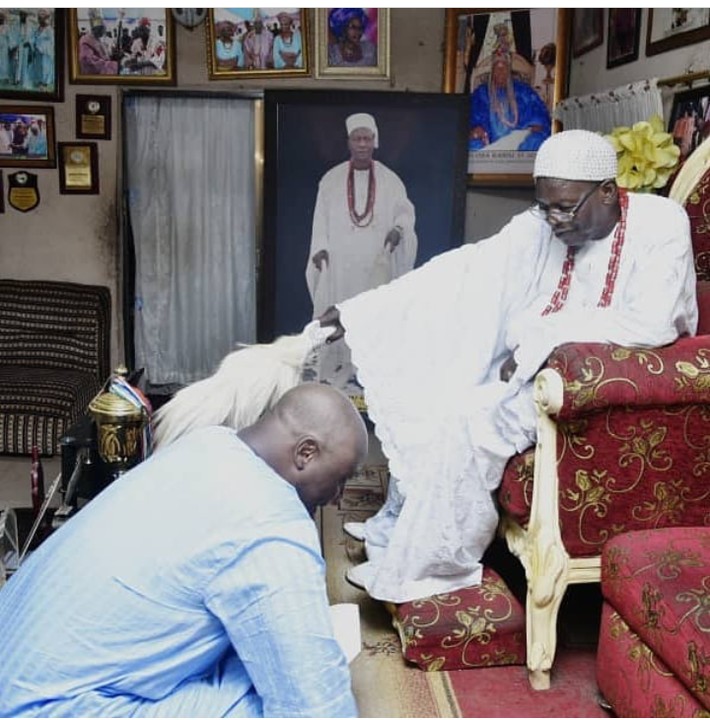 Controversial politician, Dino Melaye bows for King of Kogi