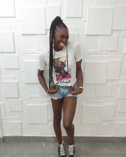 BBNaija: Mike's Wife Steps Out In Bum Shorts For Final Campaign (Photos)