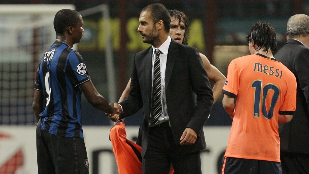 Samuel Eto’o and Guardiola  