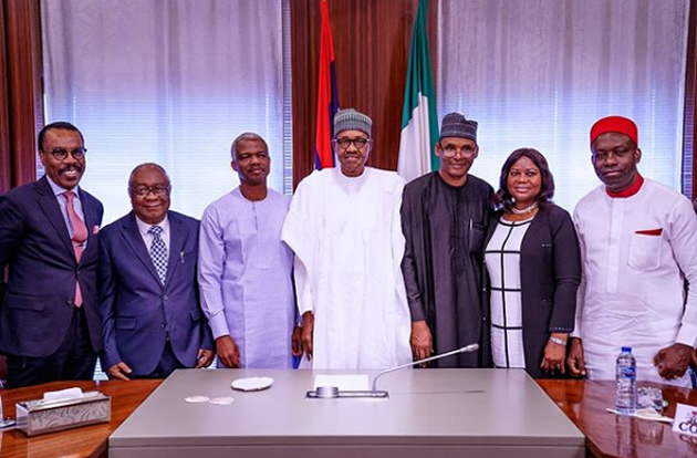 President Buhari with members of EAC