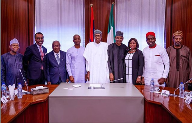 President Buhari with members of EAC