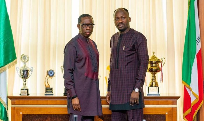 Apostle Johnson Suleman and Governor Ifeany Okowa