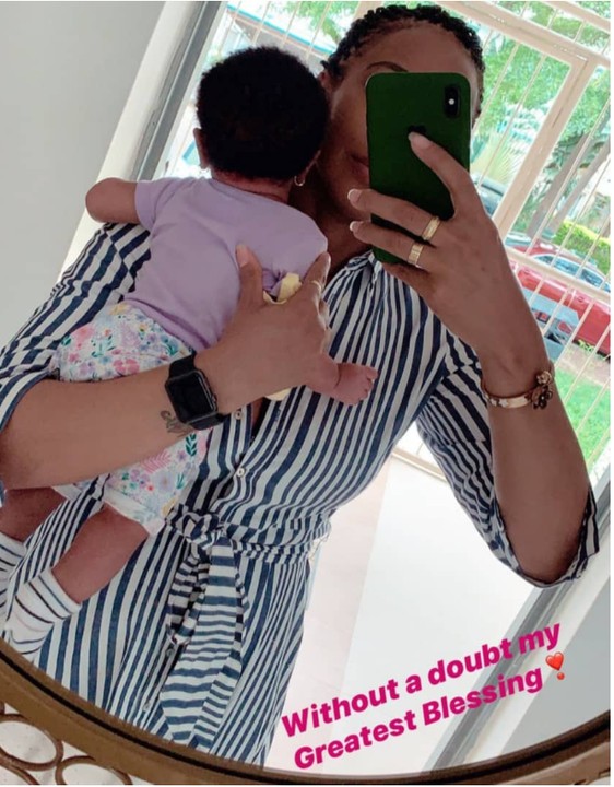 Tboss shares photo of her baby