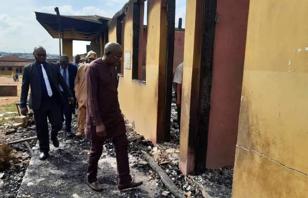 Canon Okusehinde Memorial Primary School after fire incident