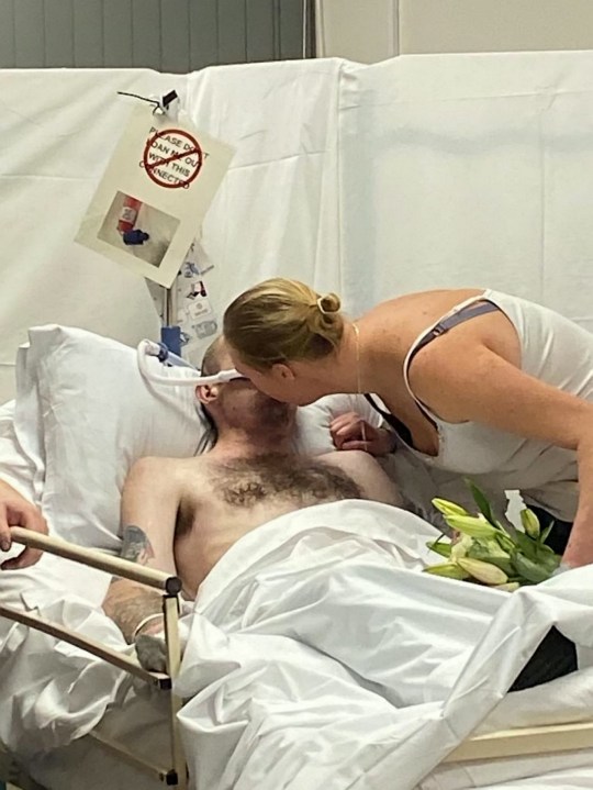 man marries from hospital bed