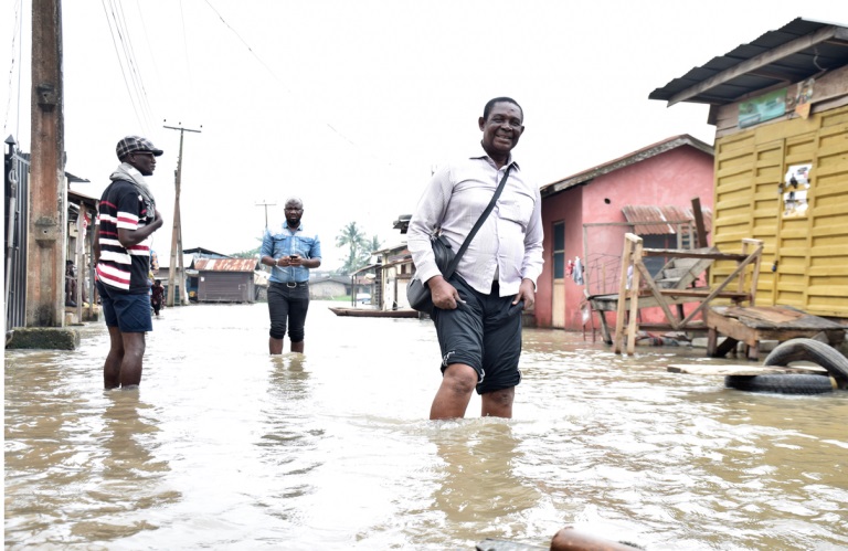 flooded Lagos community