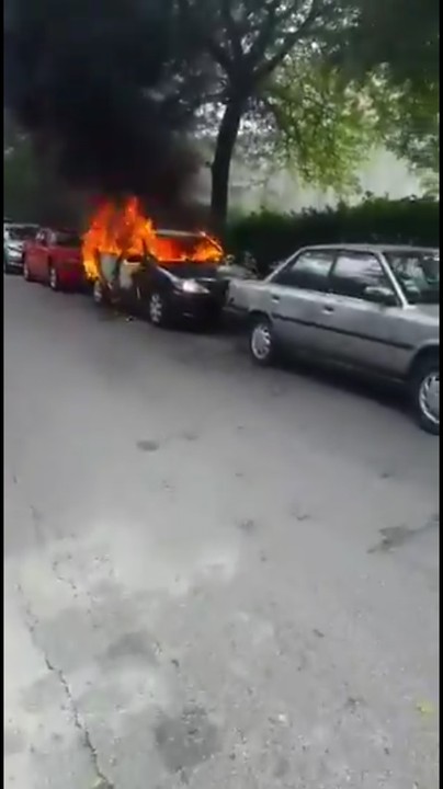 Woman sets husband's car ablaze