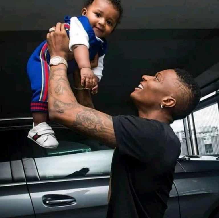 Wizkid and his son, Zion