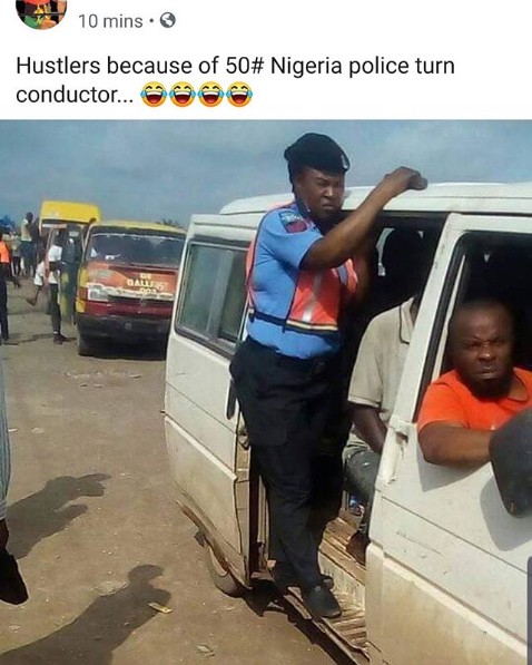 Nigerian police woman becomes bus conductor because of bribe