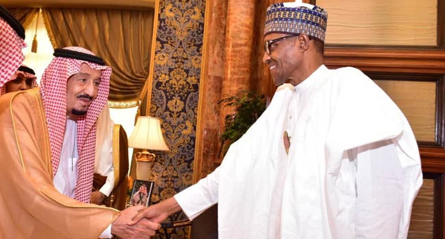 Buhari met with King Salman Bin Abdulaziz al Saud of Saudi Arabia