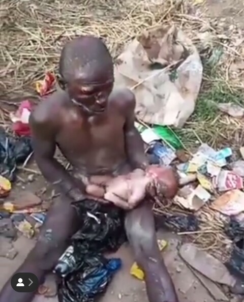 Suspected ritualist beaten to a pulp after he was found with a baby in Ogun state