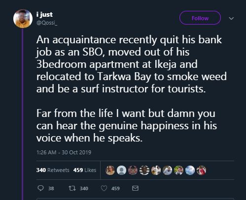 Man dumps well paying job for a life by the beach