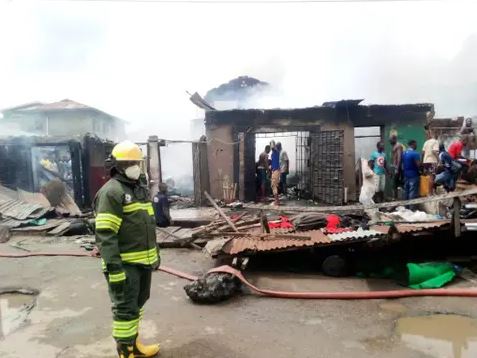 Mushin market fire