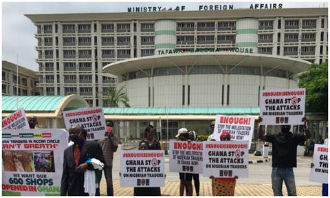 Nigerians have protested illtreatment of their brothers and sisters in Ghana