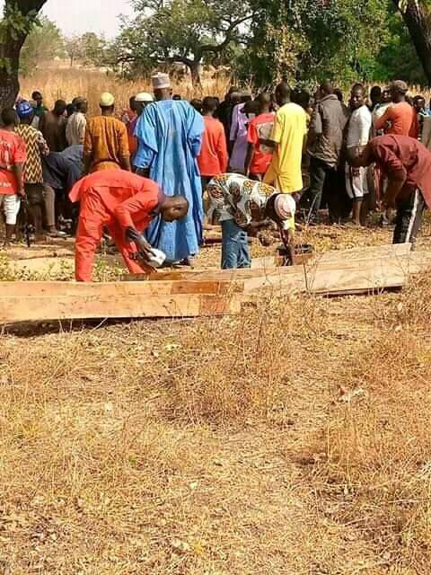 Isyaku and his son being buried after attack by bandits