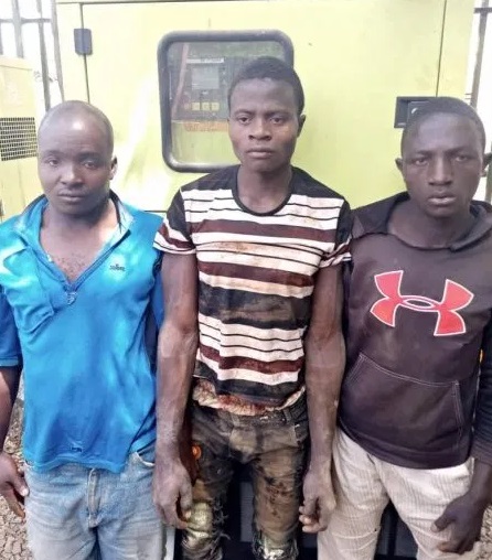 The three ansaru terrorists arrested by the police