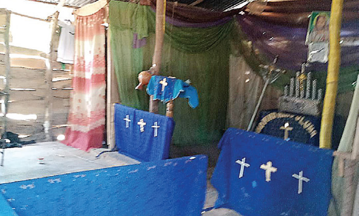 The shrine where a LASU undergraduate was killed and used for money ritual