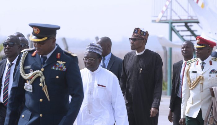 President Muhammadu Buhari leaving Abuja for London