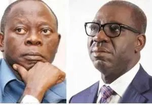 Adams Oshiomhole and Godwin Obaseki