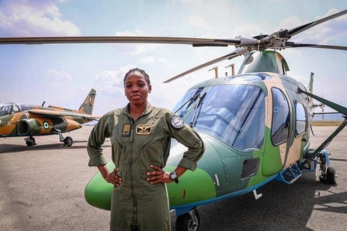 first female combat helicopter pilot in the history of Nigerian Air Force, Tolulope Arotile