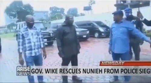 Wike seen ordering police officers out of Joy Nunieh's home