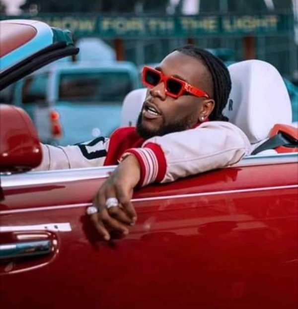 Burna Boy shows off his car