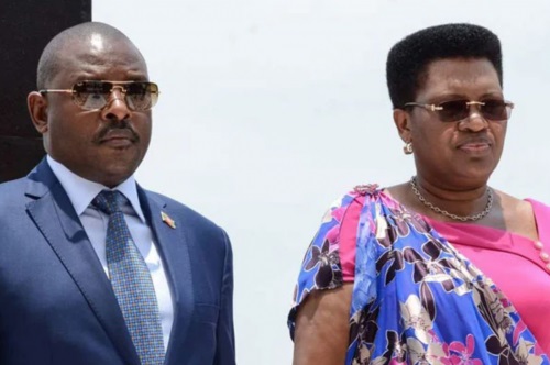 Pierre Nkurunziza and his wife Bucumi