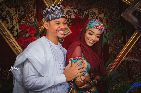 MC Tagwaye and his bride, Hauwa Uwais