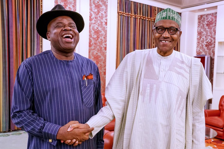 Duoye Diri and President Muhammadu Buhari