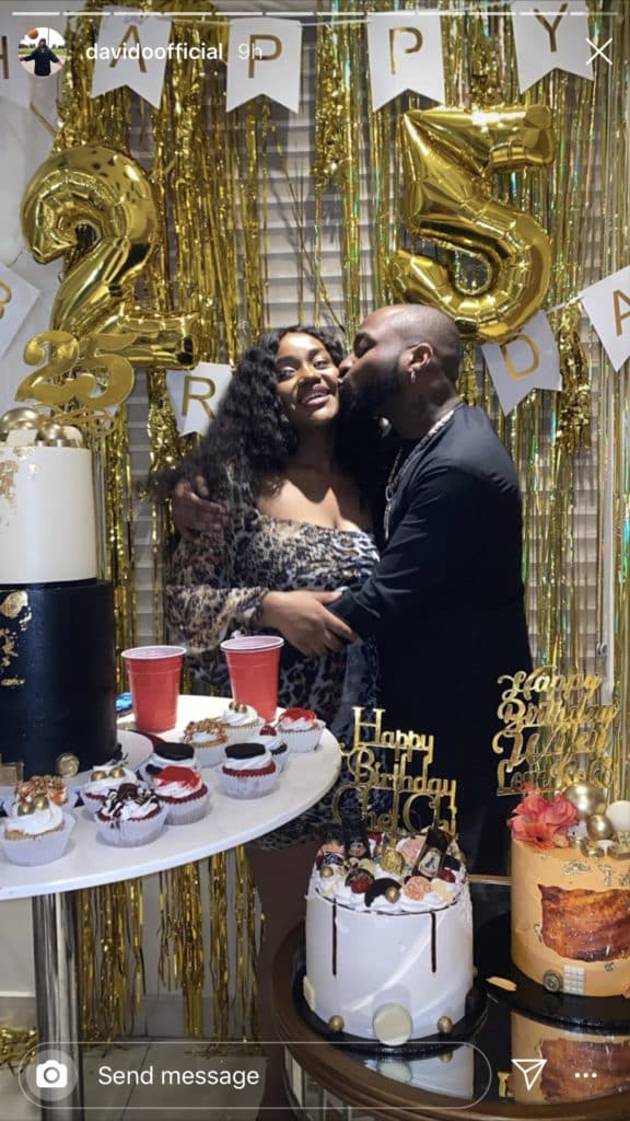 Chioma celebrates 25th birthday with Davido in grand style