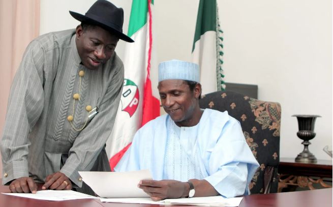 Goodluck Jonathan and Late Umaru Yar'Adua