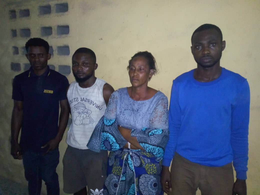 The suspects after they were arrested in Lagos