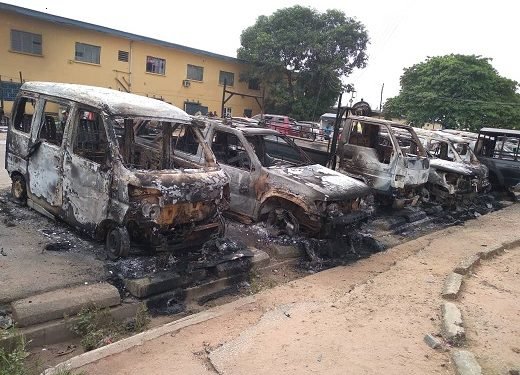 Imo police headquarters after attack