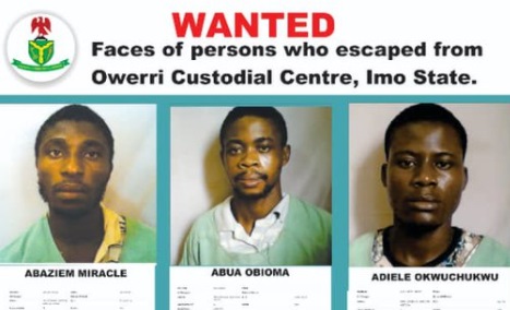 correctional nigeria releases names center prisoners wanted escaped imo jailbreak inmates during some