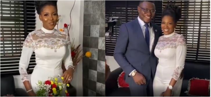 Biola tied the knot with her lover