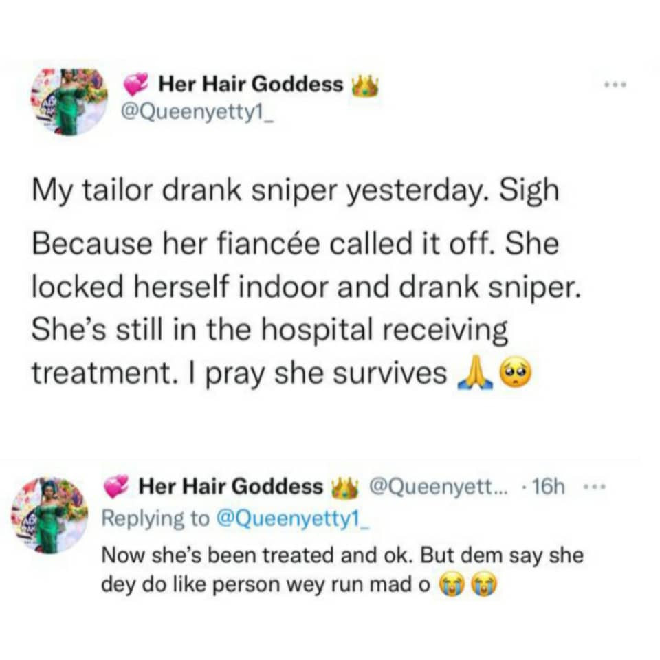 Tailor Allegedly Attempts Suicide After Her Fiancé Called Off Their Engagement