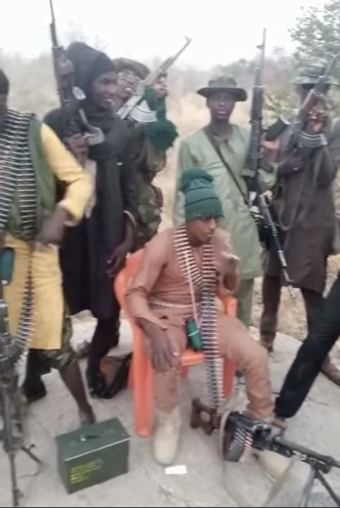 Bandits show off deadly weapons in Zamfara forest